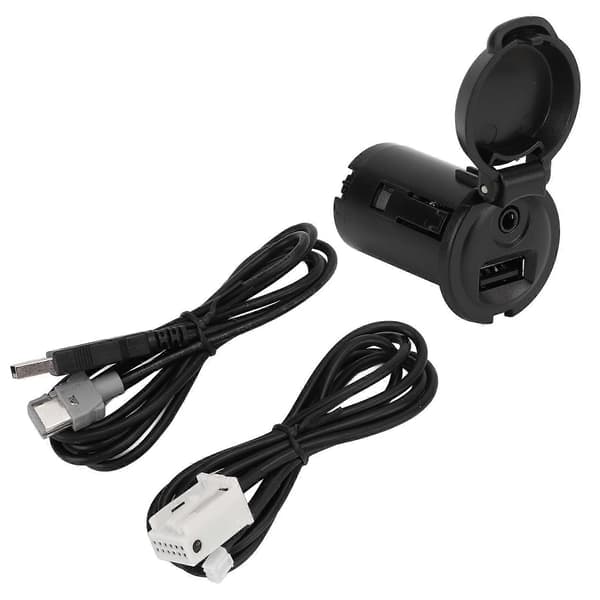 Stereoadapter USB-plugg tilkoblingskabelsett erstatning for Peugeot 206 207 307