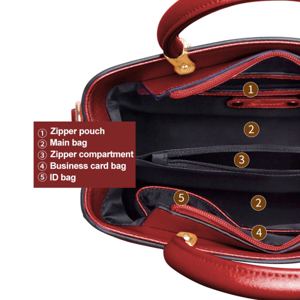 Ny dam handväska med stor kapacitet med moderväska och