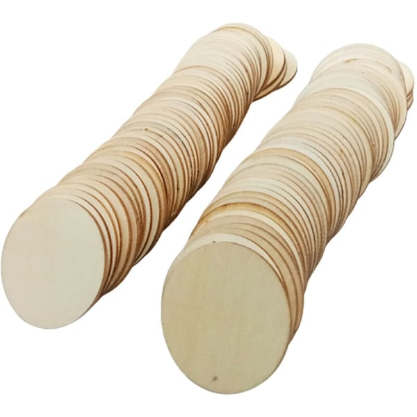 Träcirklar för pyssel med slät yta, högkvalitativ poppelplywood, obehandlade träskivor för gör-det-själv-pyssel, bröllopsdekorationer och kreativitet