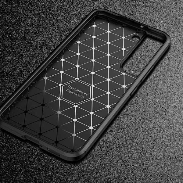 Samsung S22 Stöttåligt Slimmat Skal FullCarbon V4 Svart