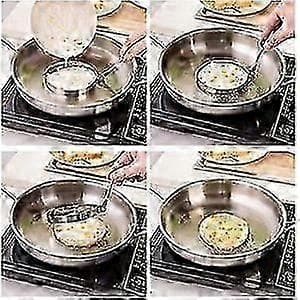 4-pakning Stekte Eggeringer Form Non-Stick For Stekeplate, Sirkel Eggeform Med Håndtak, Rustfritt Stål Eggeform