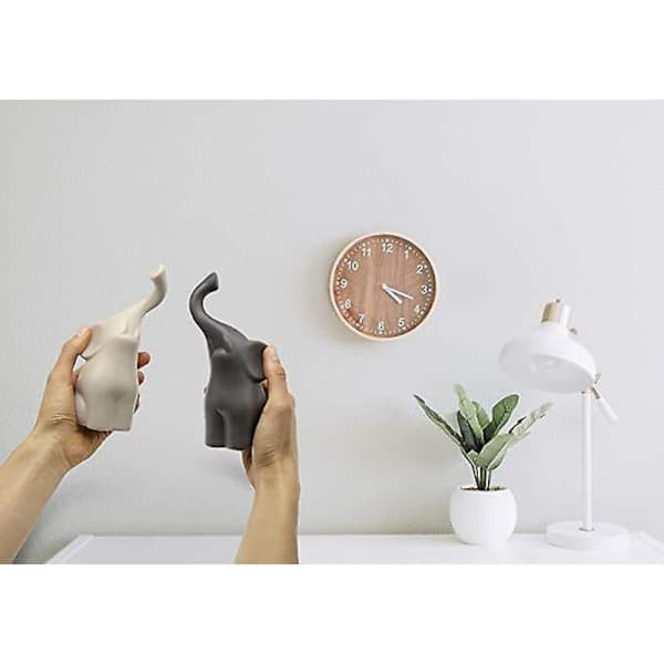 Elefant i kärlek Hartsskulpturer Modern Keramisk Skulptur Grå Unika Prydnader