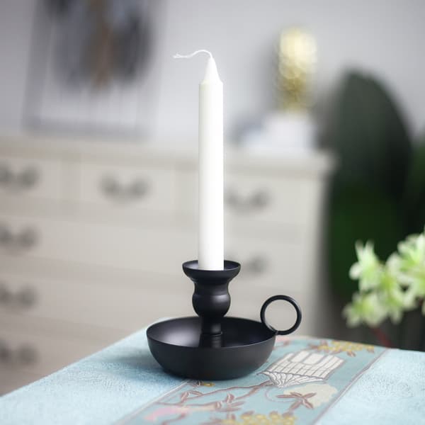 Holdere, Svarte Koniske Lysestaker, Retro Kammerlysestake,