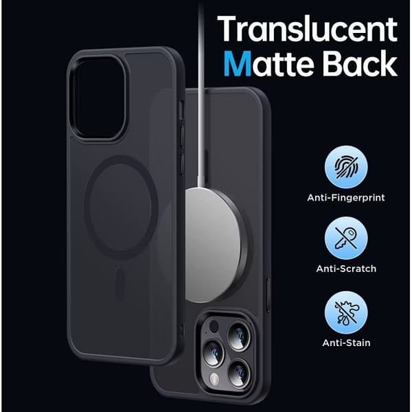 iPhone 16 Pro Max - Kotelo MagSafe MagMat Himmeä Mattamusta