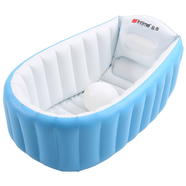 Uppblåsbart Badkar för Baby - Blå Blå