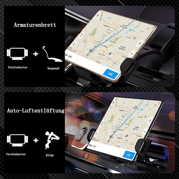 15W Qi Trådlös Billaddare, Snabb Trådlös Laddning Auto Clamp Fäste för Samsung Galaxy Z Fold 3 2, Iphone 16 15 14 Pro Max, Justerbar Instrumentbräda