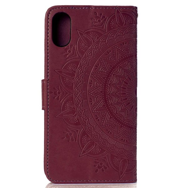 iPhone XR - Mandala Plånboksfodral - Brun Brown Brun
