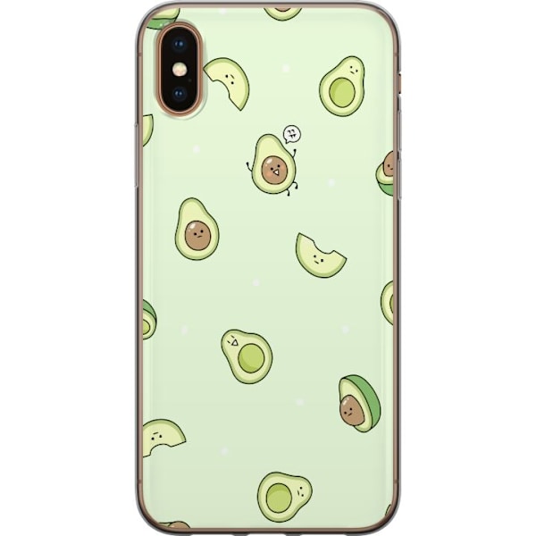 Apple iPhone XS Max Genomskinligt Skal Glad Avokado
