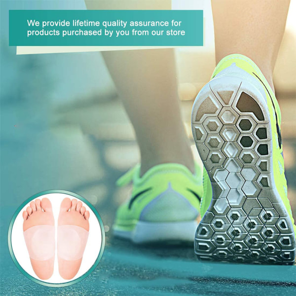 Par Silikongel Plattfotsbandage Arch Support innersulor