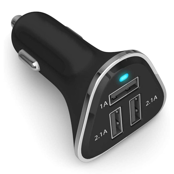 Snabb Laddningslösning, Säker & Pålitlig 3-Portars Billaddaradapter, Universell Kompatibilitet För Dina Apple, Samsung Och Fler Enheter