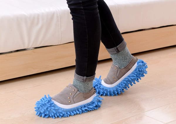 Maskinvaskbare Chenille Moppetøfler, Mikrofiber Fodstrømper Til Husholdningsrengøring, Vaskbart Rengøringsskoovertræk Med Justerbar Elastikrem,