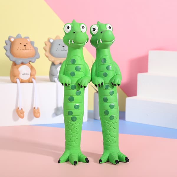 2-pack 14,5 cm Latex Pipande Hundleksaker Långt Djur Valp Pip In