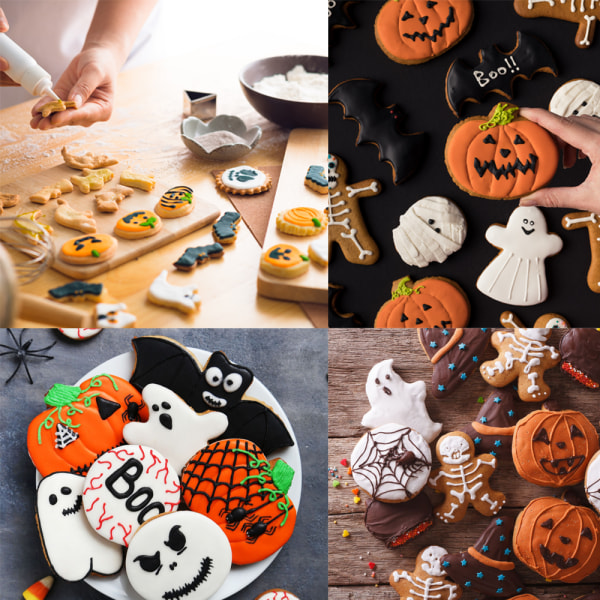 Halloween set med 10 st - tårt- och kakformar (stil 1)