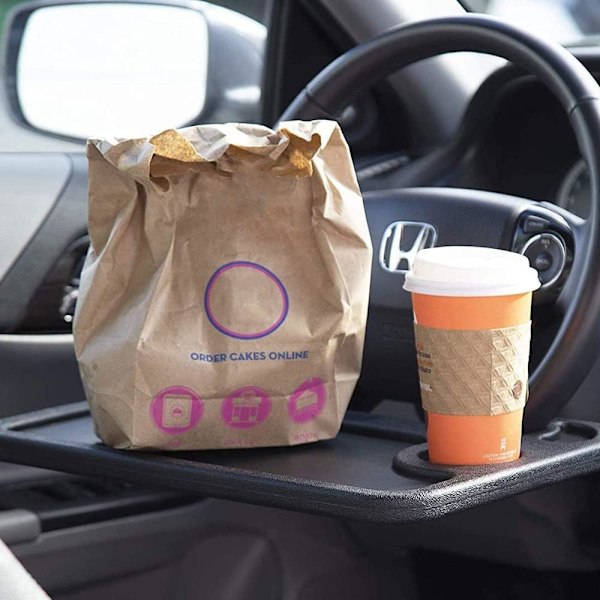 Rattbord för Bilar, Humaniserad Design Multifunktionell Bärbar Bilbricka för Lunch, Högkvalitativt Material Säkerställer Hållbarhet för Affärsresor