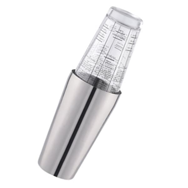 Mugg i rostfritt stål 700 ml + glas 400 ml, livsmedelssäker, elegant cocktailshaker inklusive presentförpackning