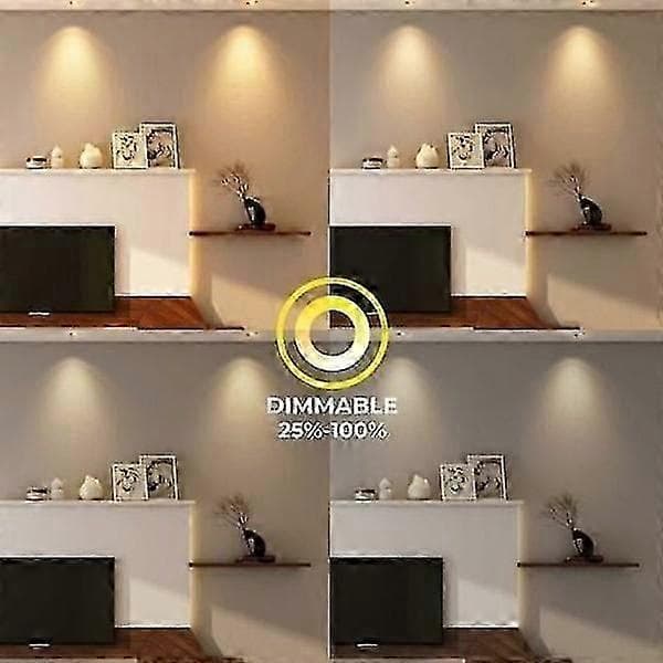8 stk. Gu10 Halogenlampe Reflektor - 35W / Varmhvit / 2700K
