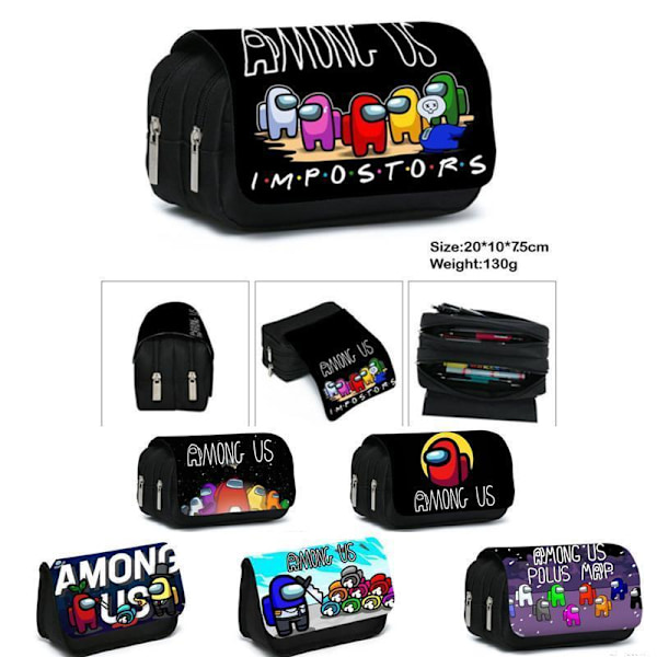 Among Us Pennfodral Pencil Case Stationery Bag Large Capacity Modell 6
