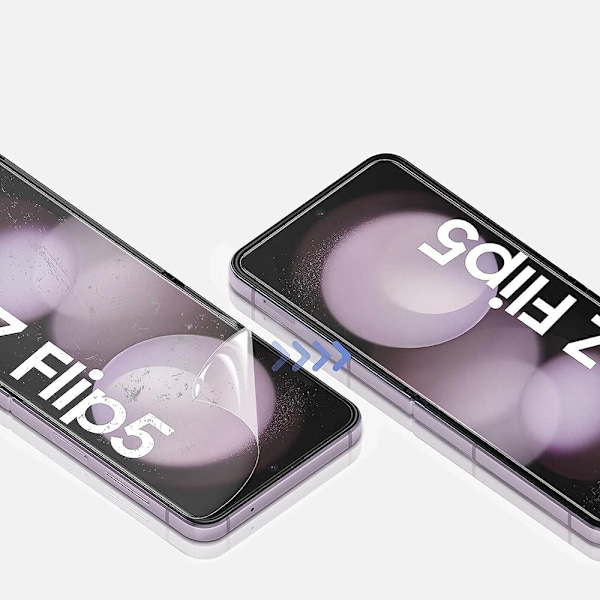 2-Pack Galaxy Z Flip 5 - 1 Set Hydrogel Skärmskydd Huvudskärm+Baksida