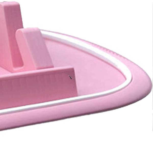 Midterkonsol Telefonholder Multifunktionel 2 i 1 Bil Antiskrid Silikone Telefonholder Måtte Pude Pink