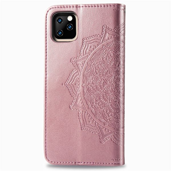 iPhone 11 Pro Max - Mandala Läder Fodral - Roségul Roséguld Roséguld