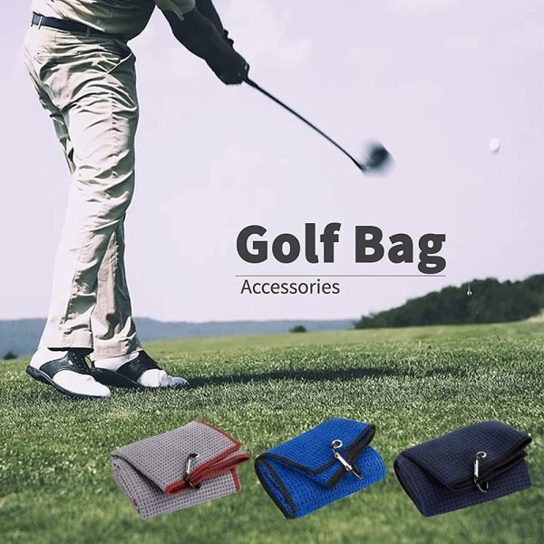 Golf Microfiber Waffle Handduk Set (grå)