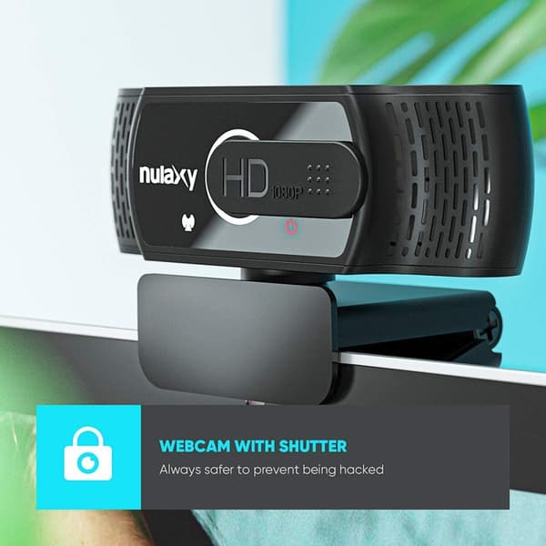 Full HD Webcam, Uforvrænget Linse Streaming Kamera Til PC, Mac, Bærbar Computer, Justerbart Design Med Støjreducerende Mikrofon, Automatisk Lyskorrektion,