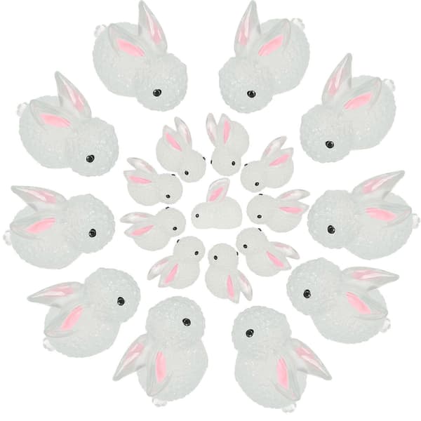 20 stk. Mini Harpiks Kanin Charms DIY Scrapbooking Smykkefremstilling Flatback Charms