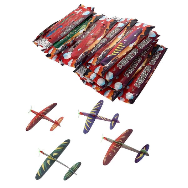 24 stk. skumflyleker, glidefly, bursdagsfestgaver (tilfeldig farge)