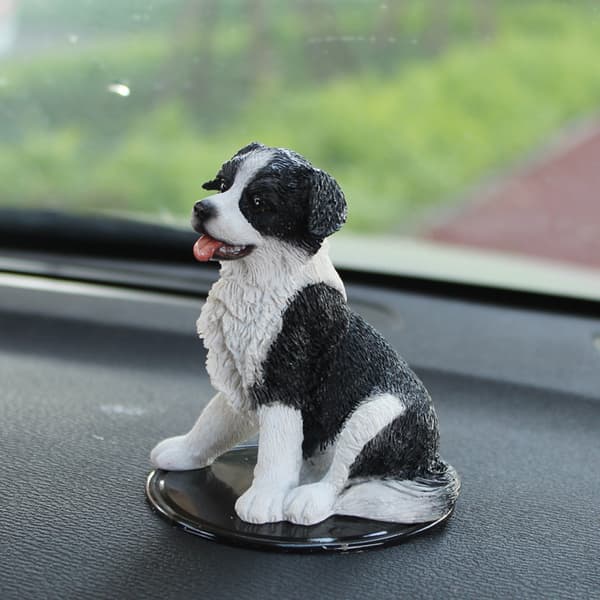 Söt Border Collie Bilmodell Dekoration Bordsdekoration Inredning