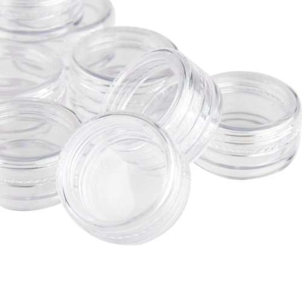 5st förvaringsburkar 5ml Transparent