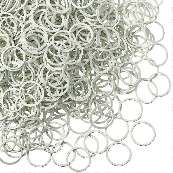 1000 Mini Gummiband Mjuka Elastiska Band för Barn Hårflätor (Vit)