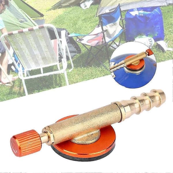 Gasspåfyllingsadapter, Gasskomfyradapter i messing Universal Gasspåfyllingsadapter Slitesterk Gassbryteradapter For Utendørs Camping (rød)