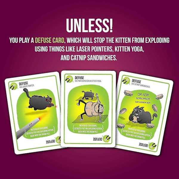 Exploding Kittens Party - Ett rysk roulette-kortspel, enkelt familjevänligt spel