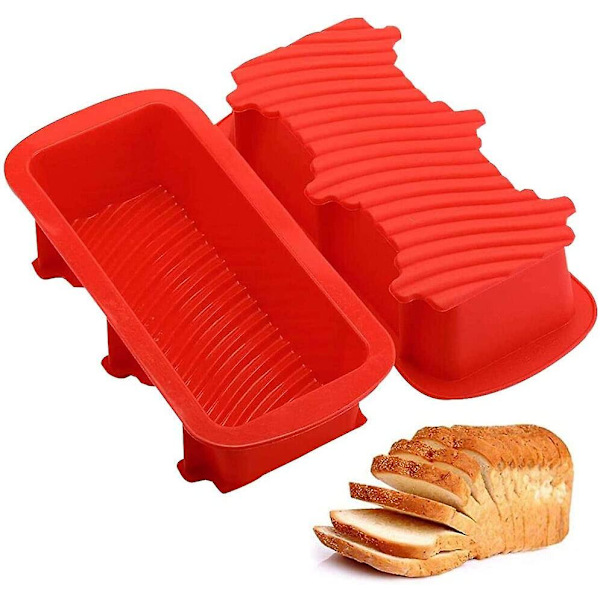 2 stk Silikon Rektangulær Brødform Toastbrød, Rektangulær Form