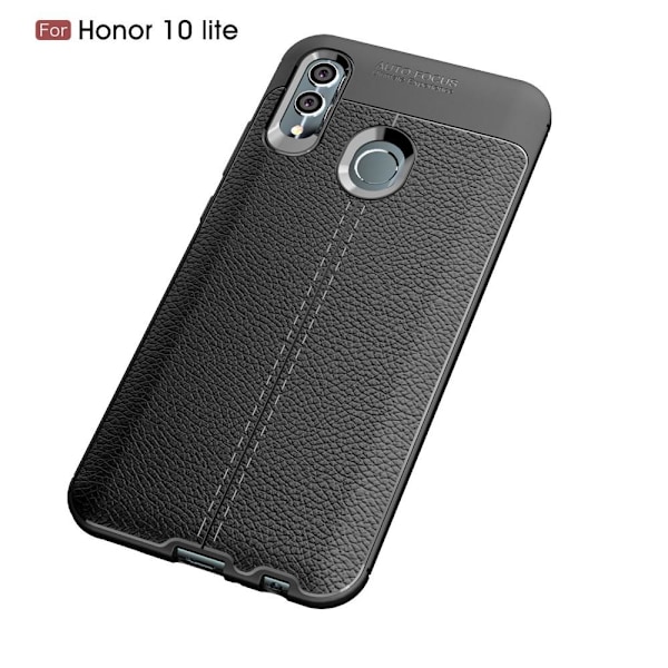 Huawei P Smart (2019) - Litchi Läderskal - Svart Black Svart