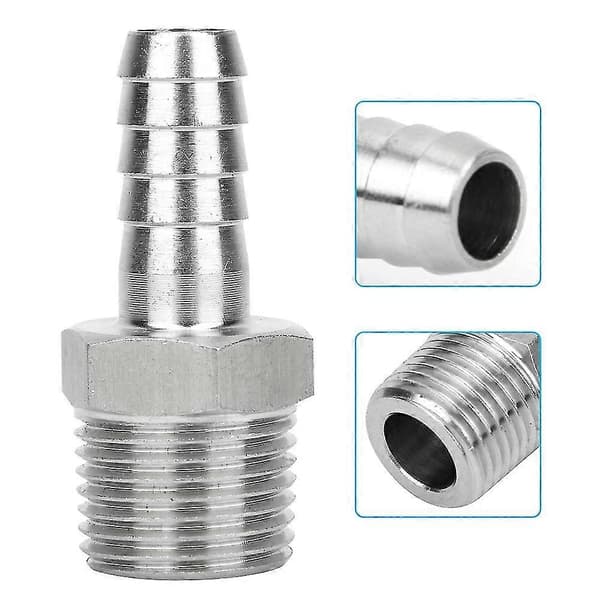 1/2in BSPT hann-gjengekobling rørfitting med hurtigkobling - 2 stk (BSPT 1/2in - 8mm)
