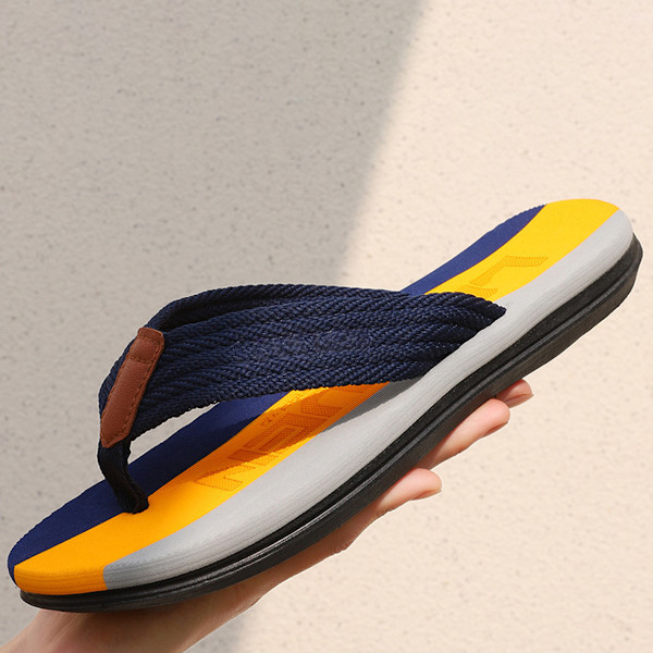 Herrar Flip-Flops, Sommarsandaler, Halksäkra Strandmodetrend, Utomhus Sandaler och Tofflor blue