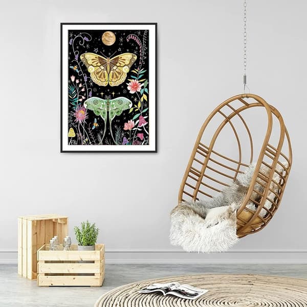 5D DIY sommerfugl diamantkunst maleri med runde diamanter fuld diamant