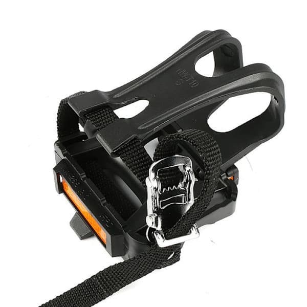 Sykkelpedaler med klips og stropper, Plast