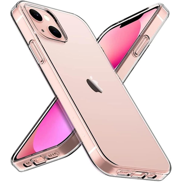 2-pack iPhone 13 PRO - Silikonskal TPU - Slimmat Transparent