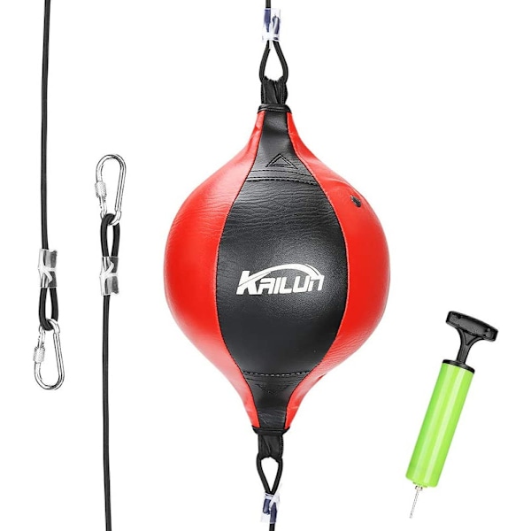 Snabb Slagen Boll Läder Speed Ball Hängande Boxningsboll, Dubbeländad Boll med Boxning