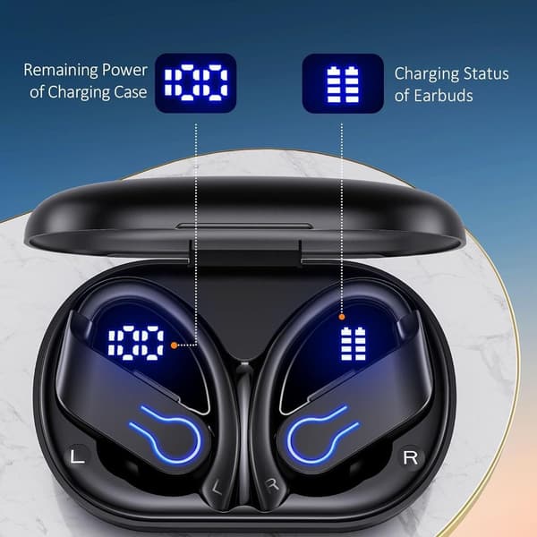 Over-ear TWS Bluetooth-ørepropper med lang batterilevetid