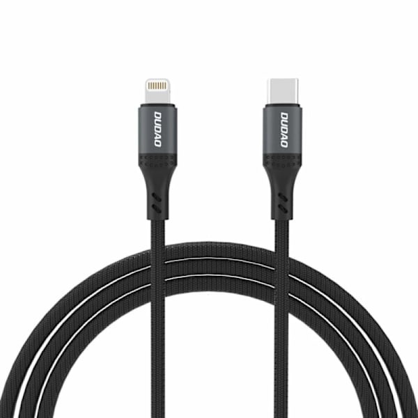 Dudao L3CL Punottu USB-C–Lightning-kaapeli 30W 2m - Musta