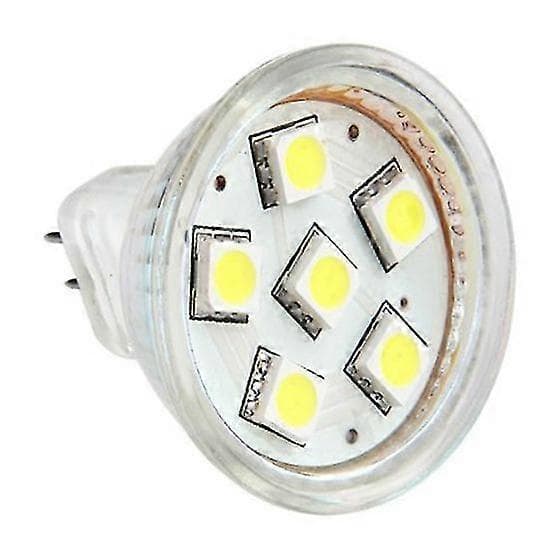 Gu4 Mr11 Dc 12v 6 Smd 5050 Led-lamppu 6000k - Valkoinen