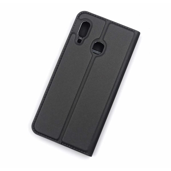 Plånboksfodral Ultratunn design Samsung A40 - fler färger Mörkgrå