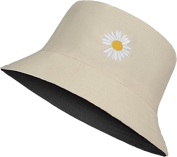 Fiskarhatt Dam Solhatt Bucket Hats Bomull Bob Hatt Vikbar S
