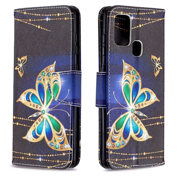 Plånboksfodral Samsung Galaxy A21s – Guldfjäril