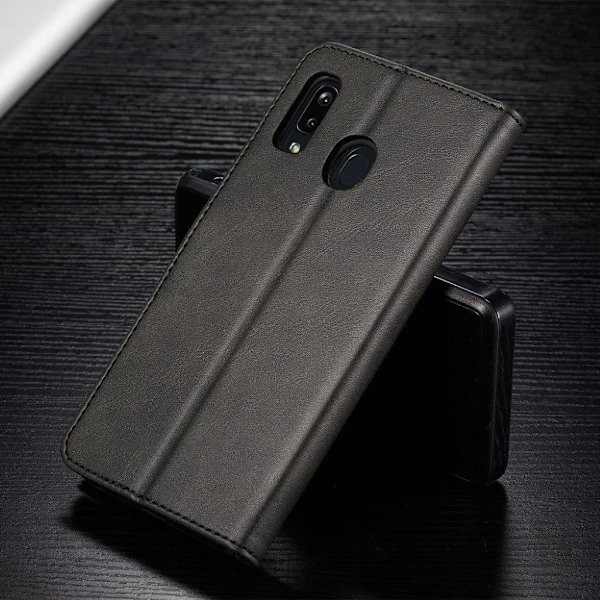 LC.Imeeke läder Samsung Galaxy A40 fodral - Svart Svart