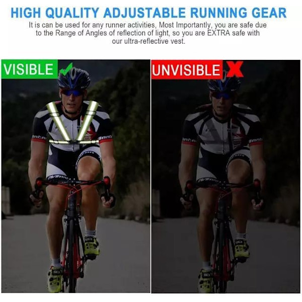 2 Pack Reflexväst Säkerhetsväst Reflexsele för vuxen och barn Grön