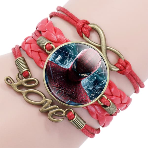 Spider-Man-inspirerat Retro Flätat Armband - 12090709